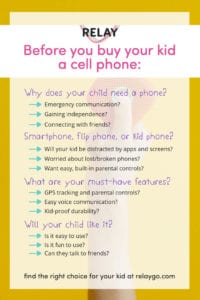 list of things to consider before buying a phone for your kid
