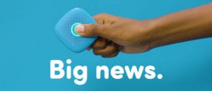 hand holding a relay. The image text reads "big news."